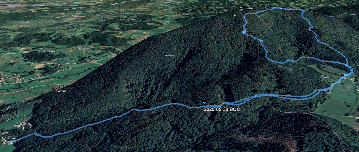 Pot na Boč (Google maps)