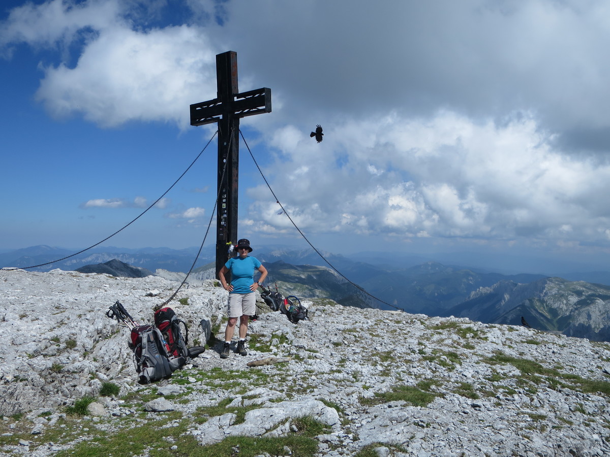 Vrh Hochschwaba je bila najvišja točka najine poti
